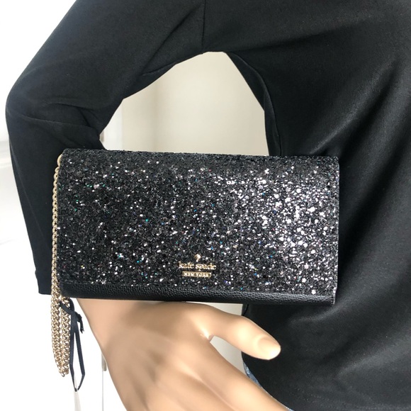 Kate spade glitter shoulder bag clutch NEW - Picture 3 of 12